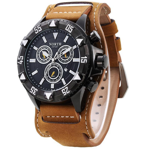 Image of NORTH Luxury Leather Quartz Watch - Pinnacle Accessories